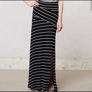 Anthropologie Bordeaux Striped Maxi Skirt XS
